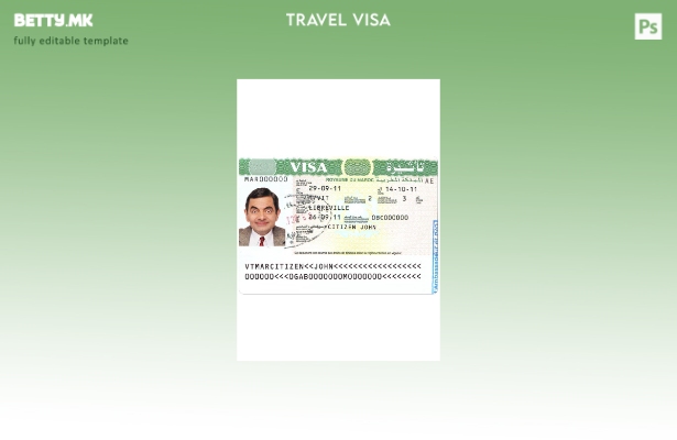 Шаблон за виза за Мароко во модерен стил